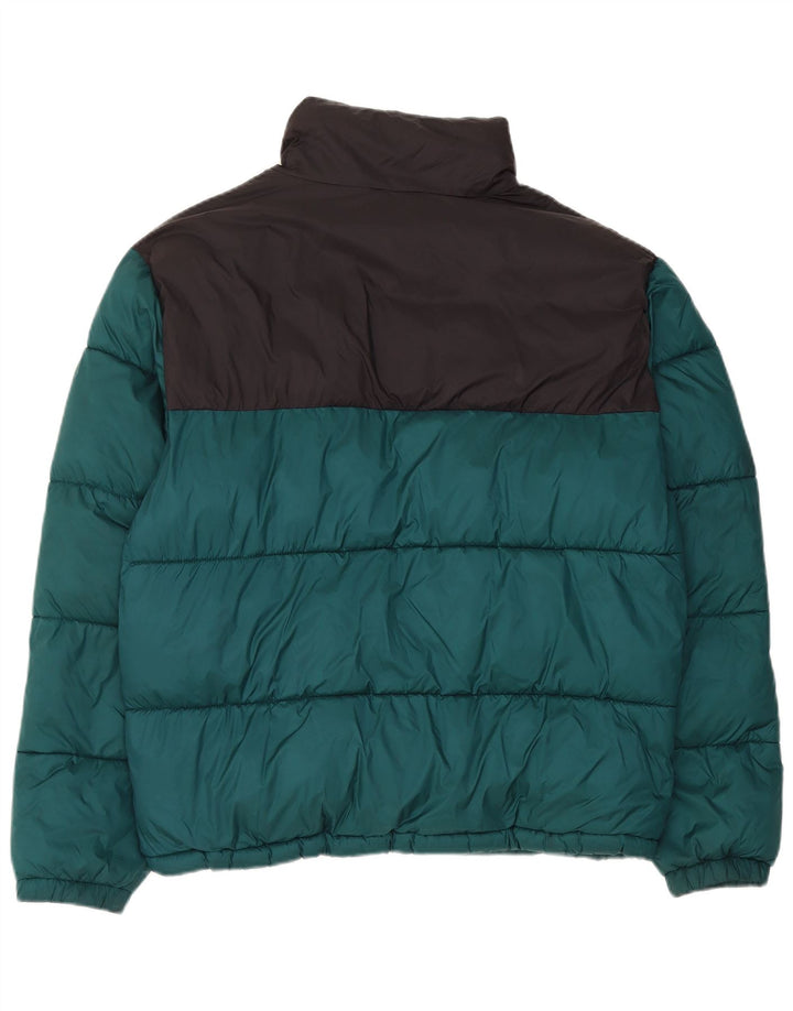 Ellesse Veste matelassée pour homme UK 38 Bleu moyen Nylon colour block