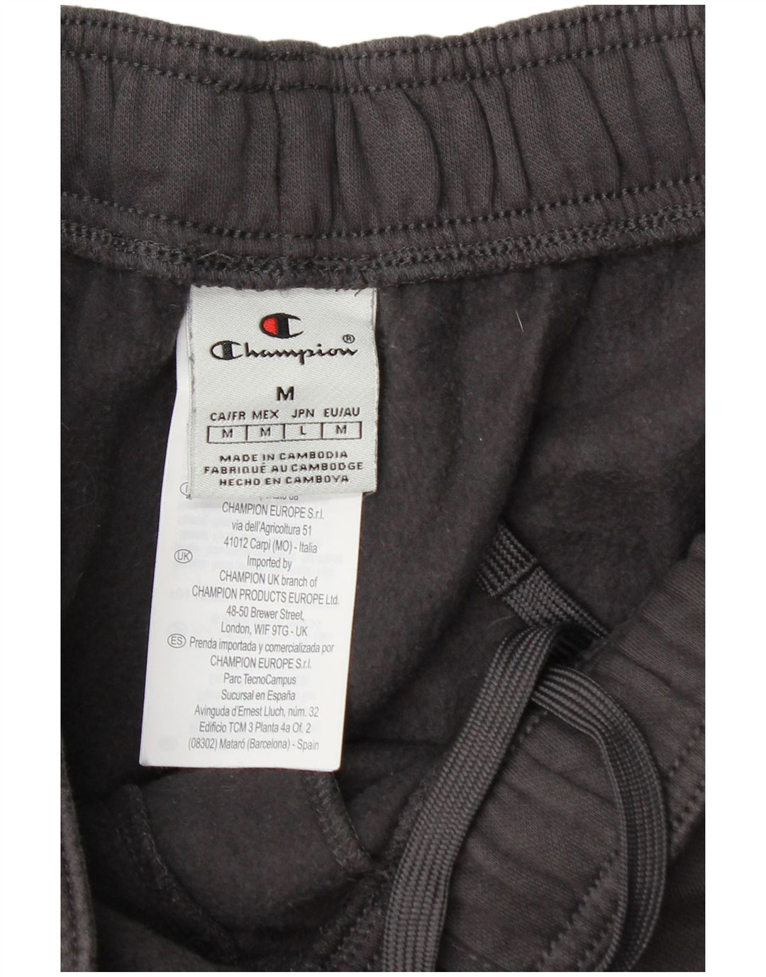 Champion Pantalon de survêtement graphique pour femme UK 14 Gris moyen Coton