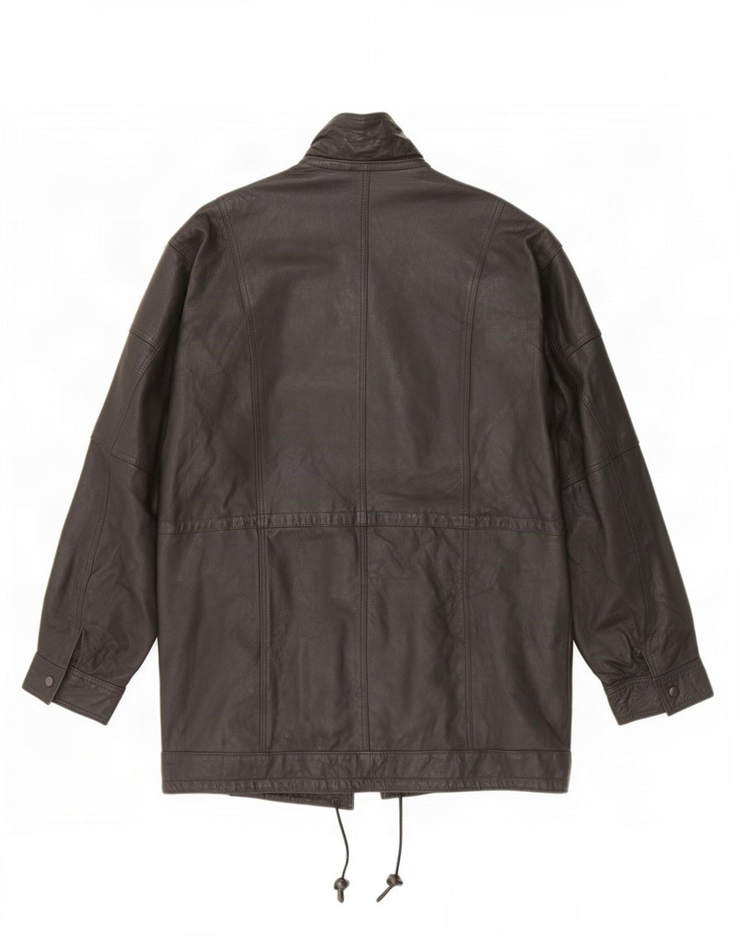 veste en cuir Duffle homme vintage UK 42 XL Noir