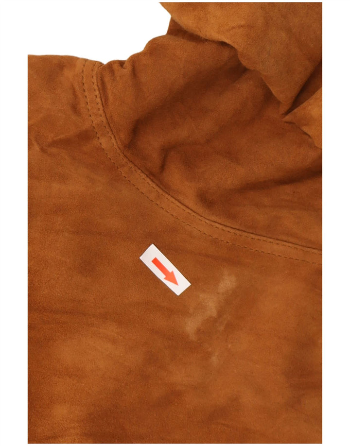 Veste Bomber En Daim Vintage Homme IT 56 3XL Daim Marron