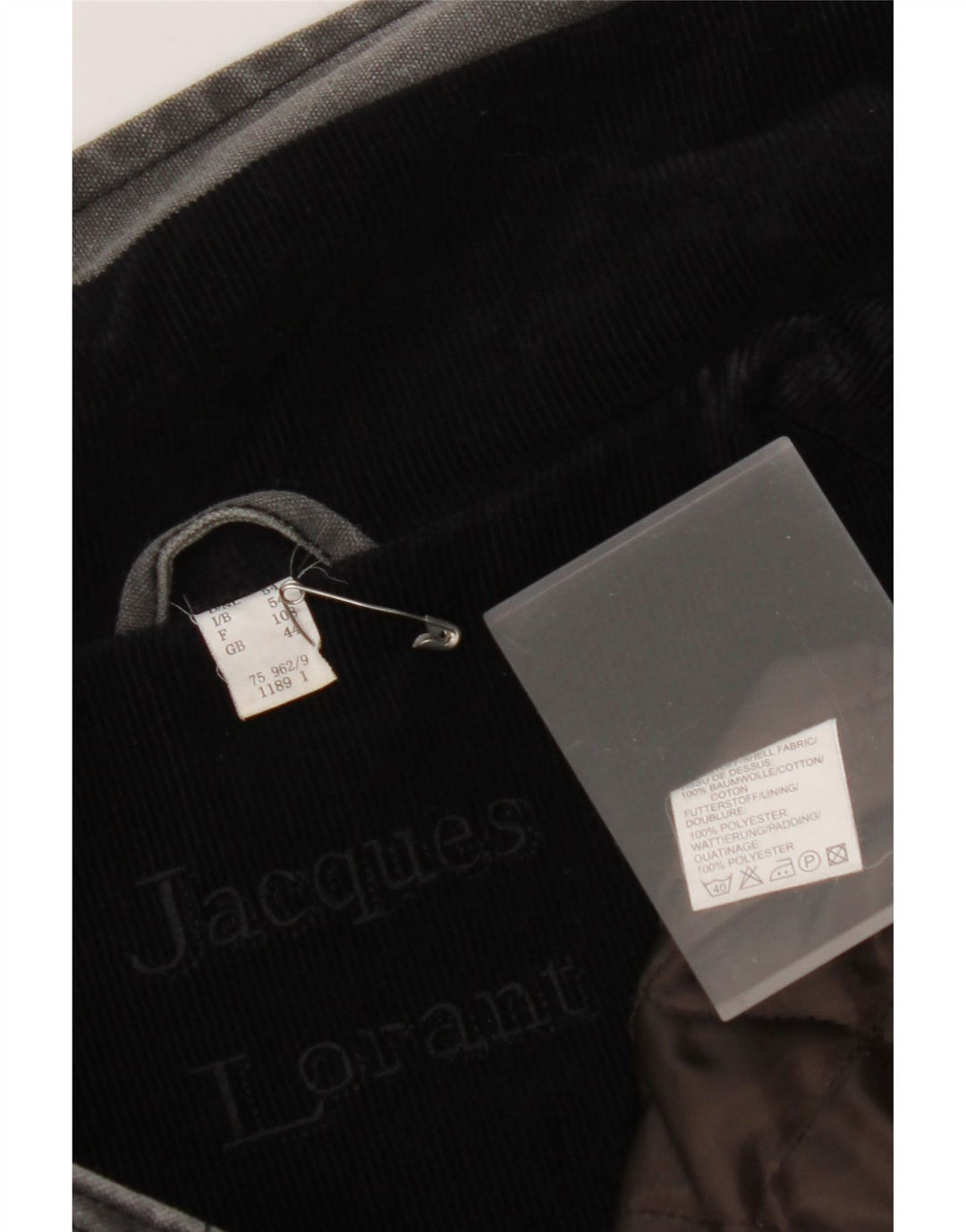 JACQUES LORANT Veste Bomber Homme UK 44 2XL Gris Coton