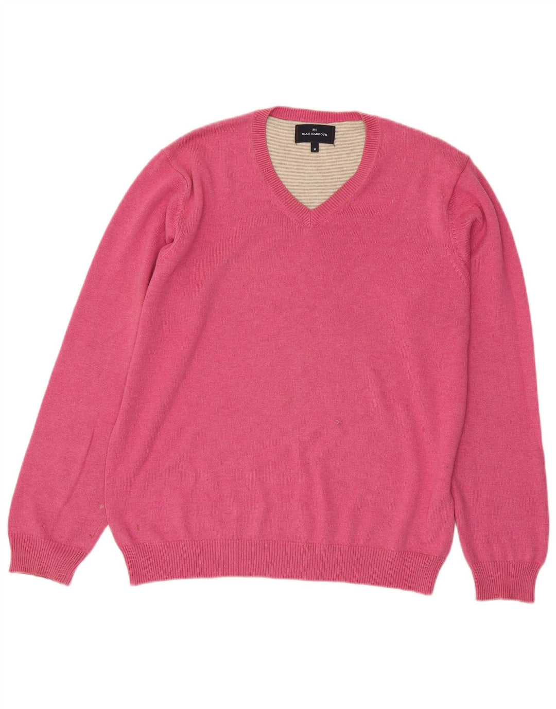 Marks & Spencer Pull Col V Homme Rose Moyen Coton