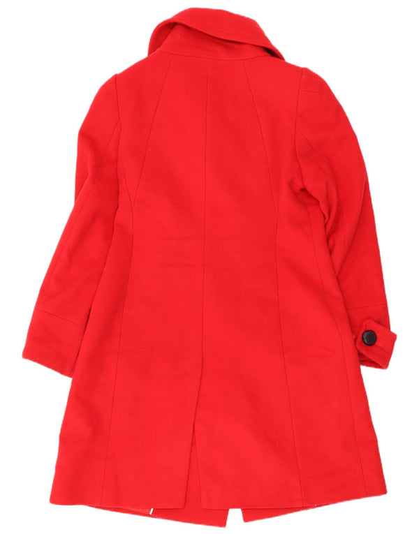 Coast Manteau Double Boutonnage Femme UK 12 Laine Rouge Moyen