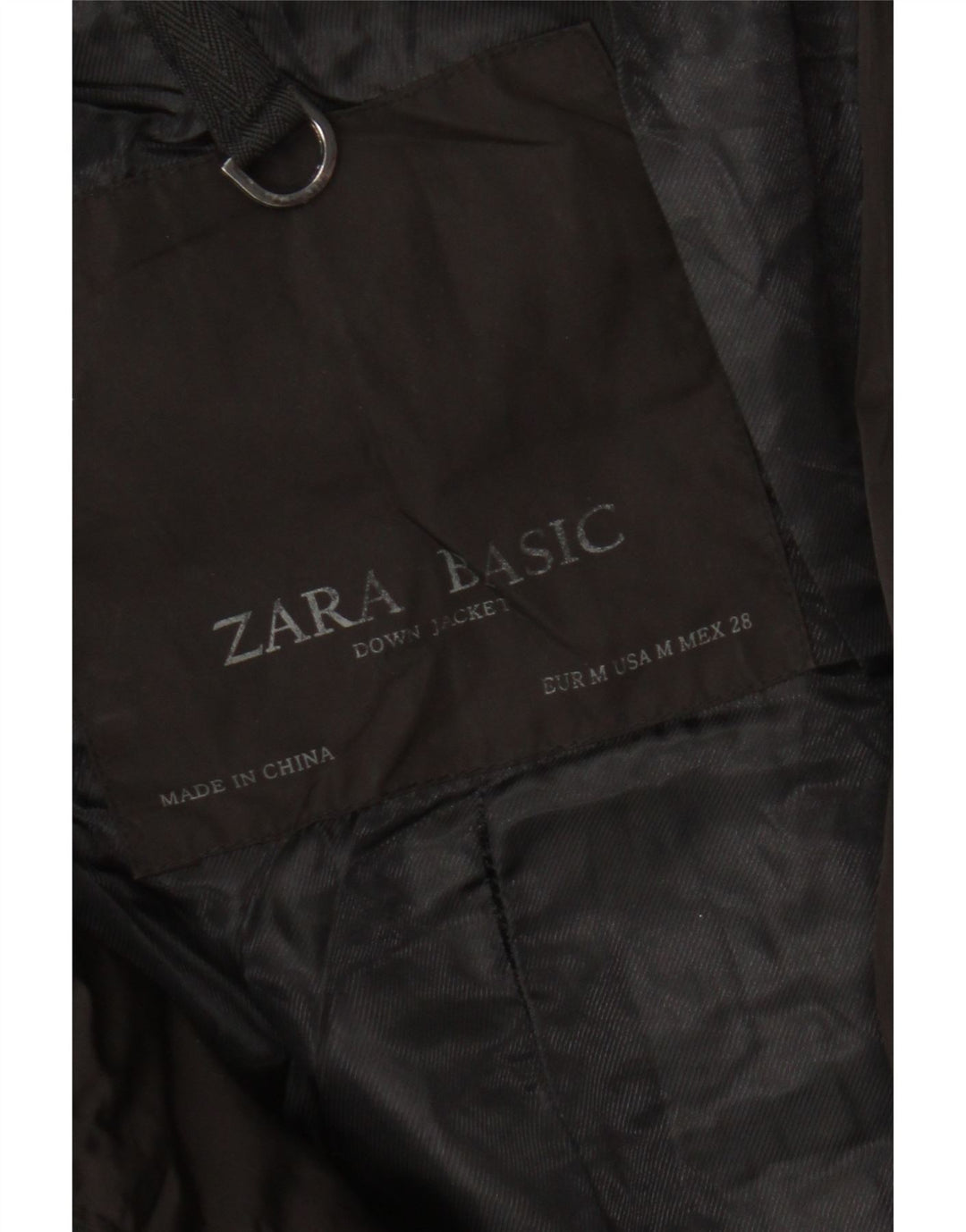 Zara Manteau rembourré pour femme UK 12 Medium Noir Polyester