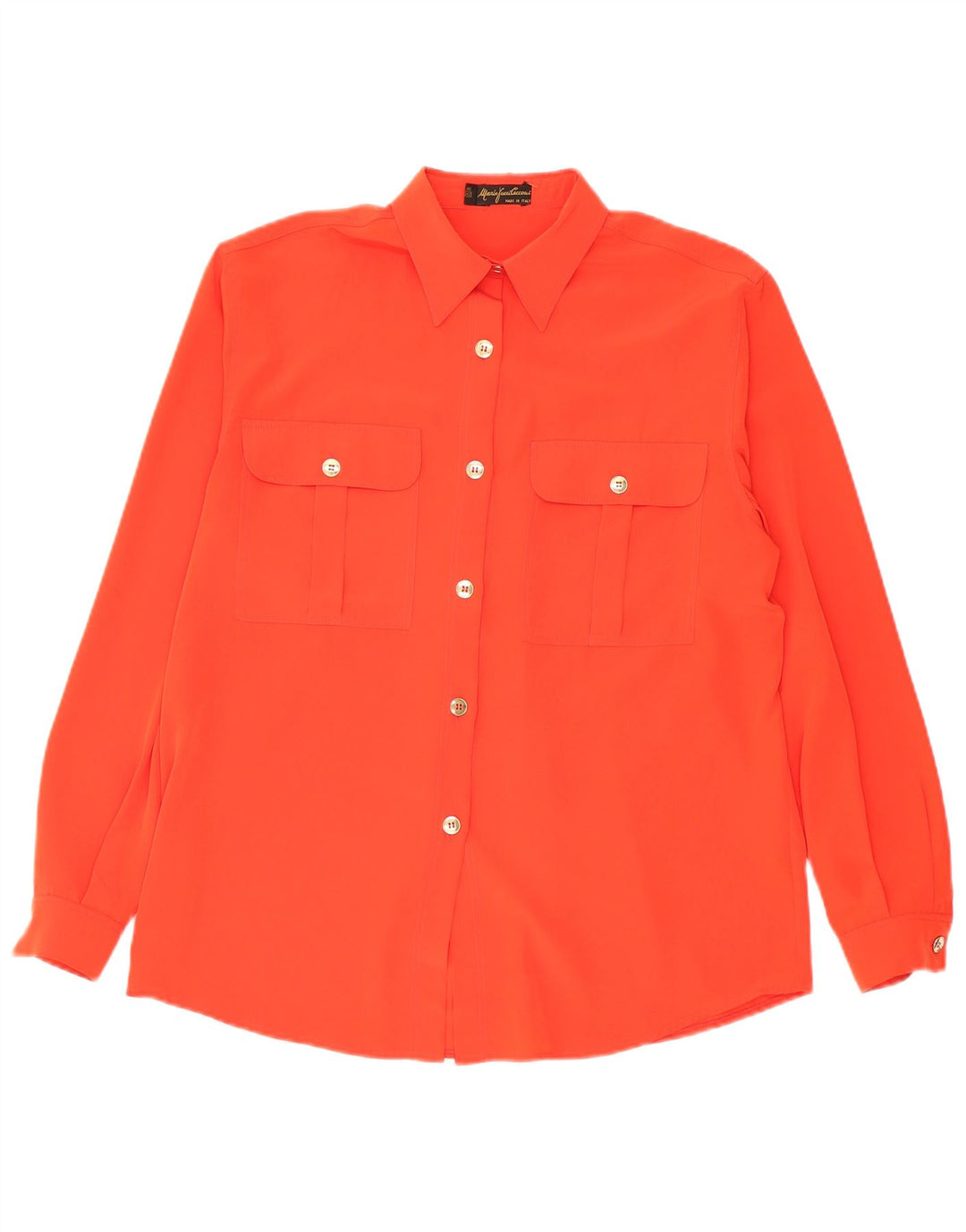 Mario Pucci Cecconi Chemisier surdimensionné pour femme IT 42 Orange moyen