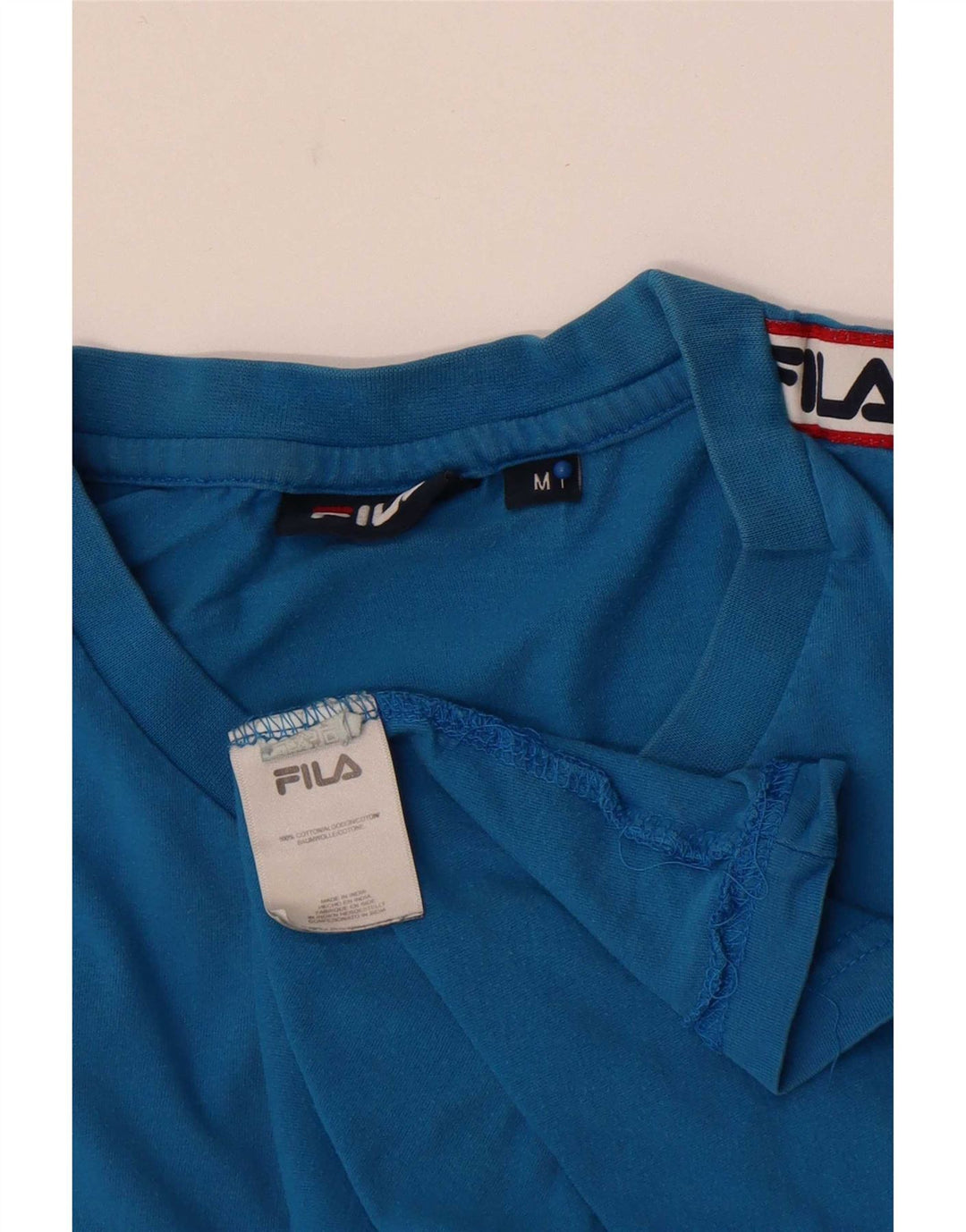 Fila T-Shirt Graphique Homme Bleu Moyen Coton