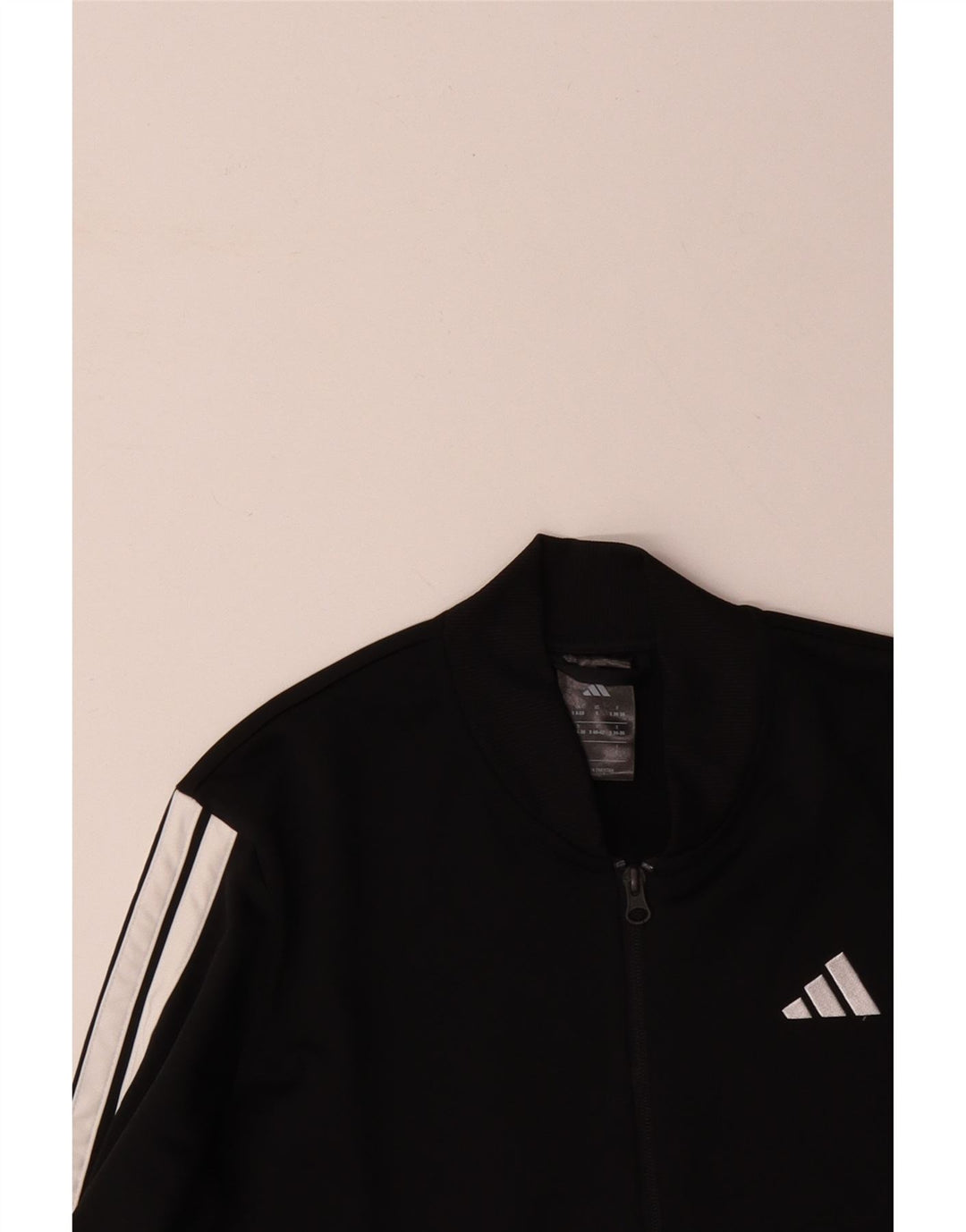 ADIDAS Veste de survêtement pour femme UK 8/10 Petit Noir Polyester