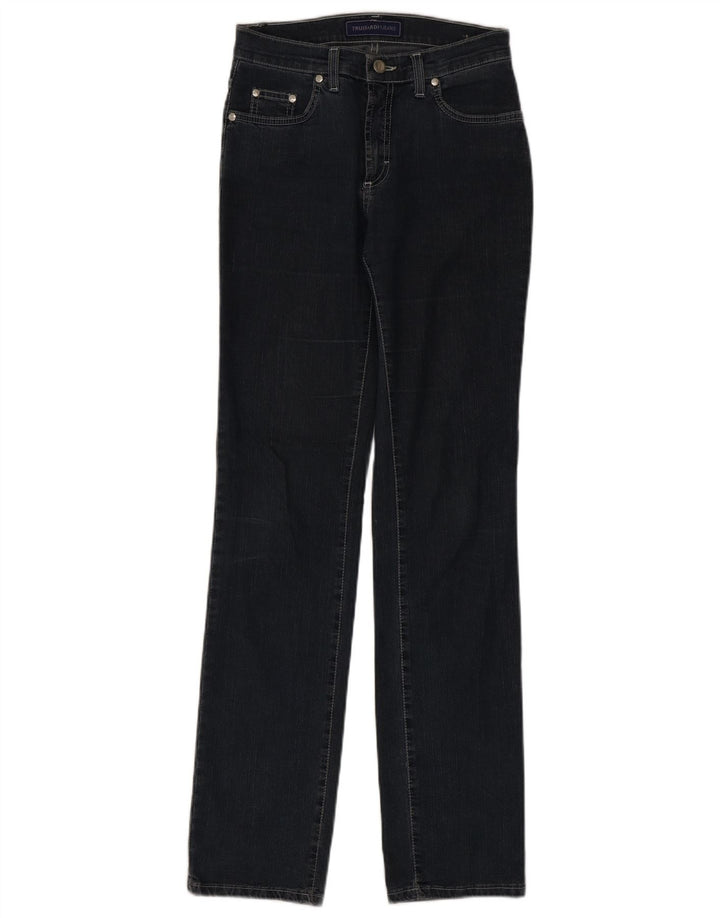 Trussardi Femme Jean Droit W26 L33 Bleu Marine Coton