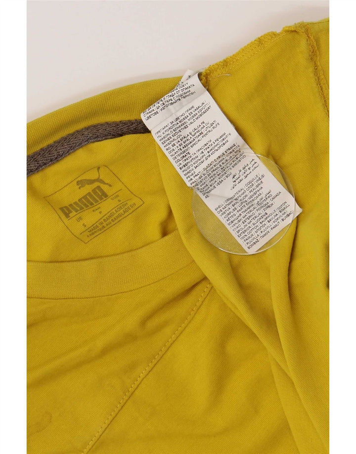 Puma T-Shirt Graphique Homme Petit Jaune Coton
