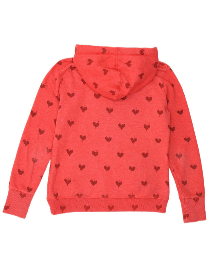 SUPERDRY Pull à capuche graphique pour femme UK 14 Medium Red Heart