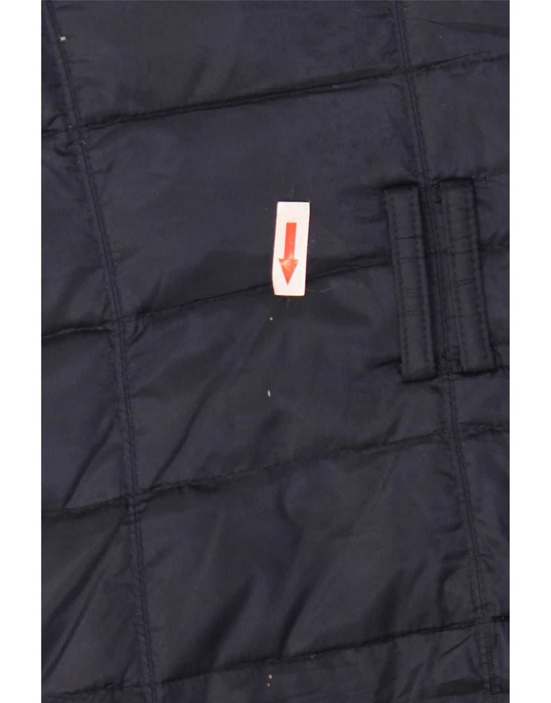 Zara Manteau rembourré à capuche pour femme UK 10 Small Bleu marine Polyester