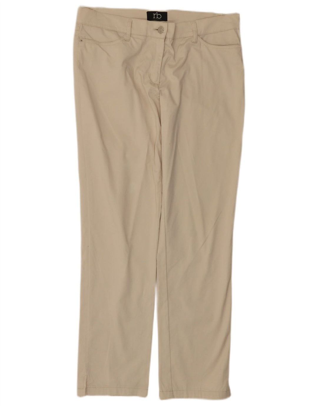 ROCCOBAROCCO Pantalon décontracté droit pour femme IT 46 Large W34 L30 Beige