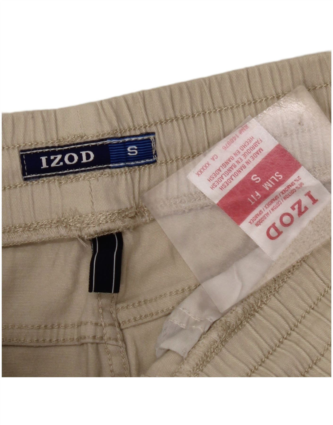 IZOD Short cargo coupe ajustée pour homme Petit W29 Coton beige