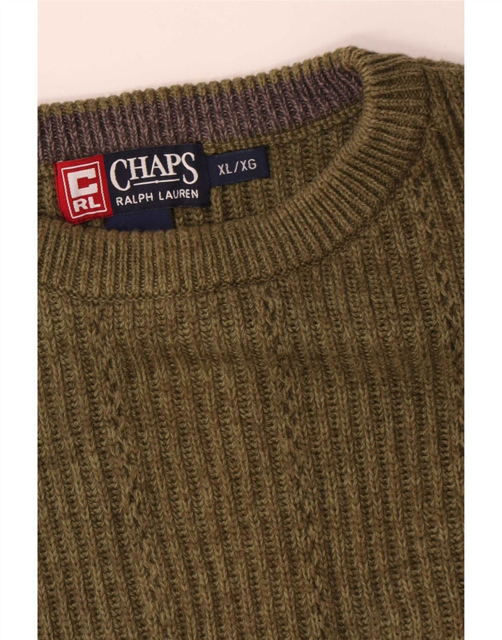 Chaps Pull Col Rond Homme XL Kaki