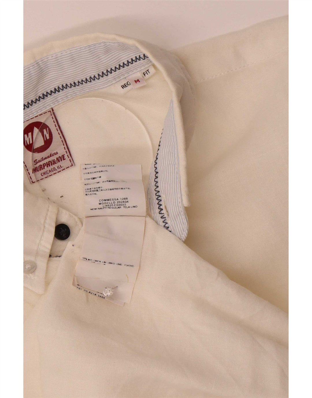 Murphy & Nye Chemise Regular Fit Homme Blanc Lin