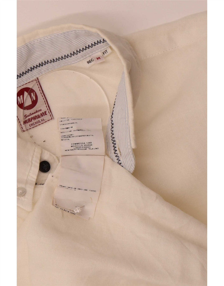 Murphy & Nye Chemise Regular Fit Homme Blanc Lin