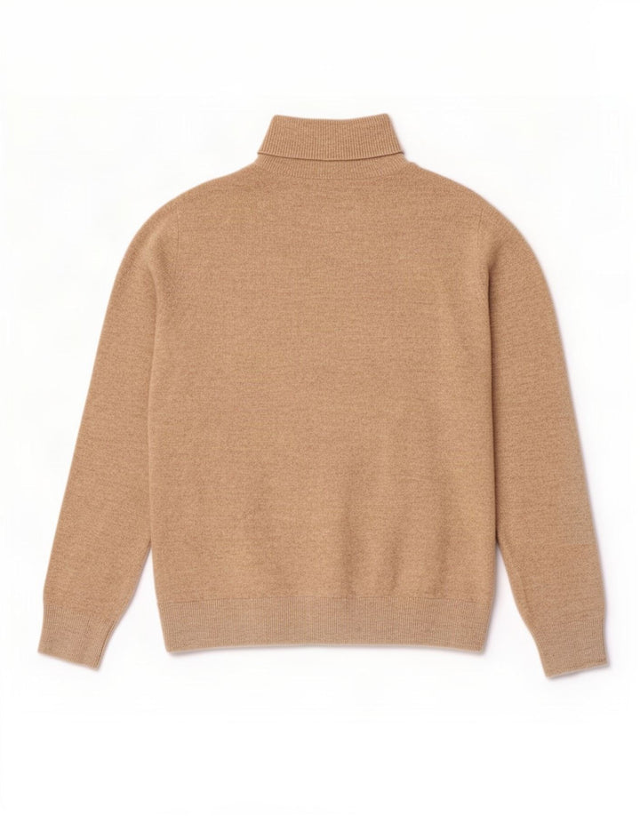 Marks & Spencer Pull col roulé pour femme UK 10 Petit Beige Polyester