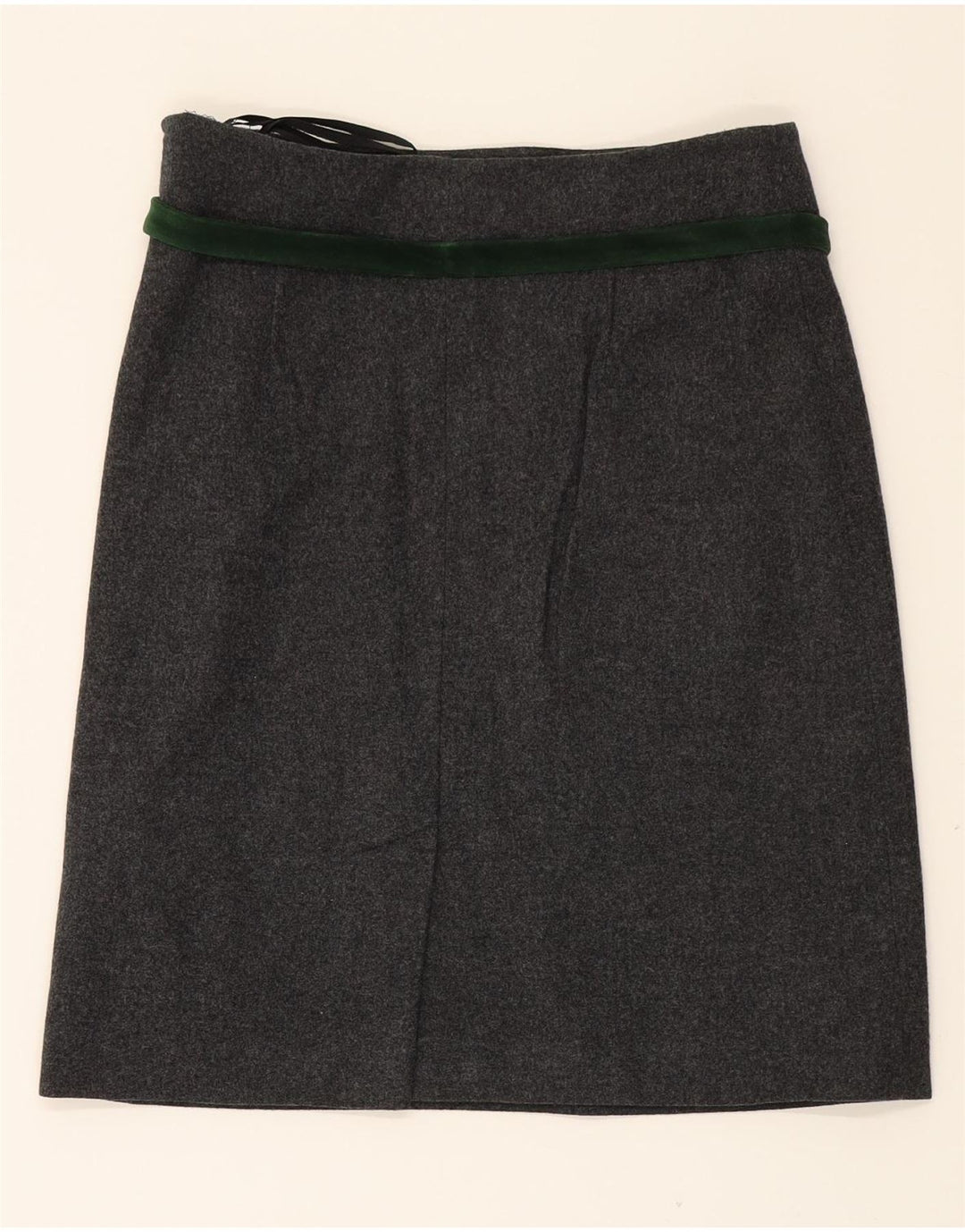 VINTAGE Womens Straight Skirt EU 38 Medium W30  Grey Wool Vintage Vintage and Second-Hand Vintage from Messina Hembry 