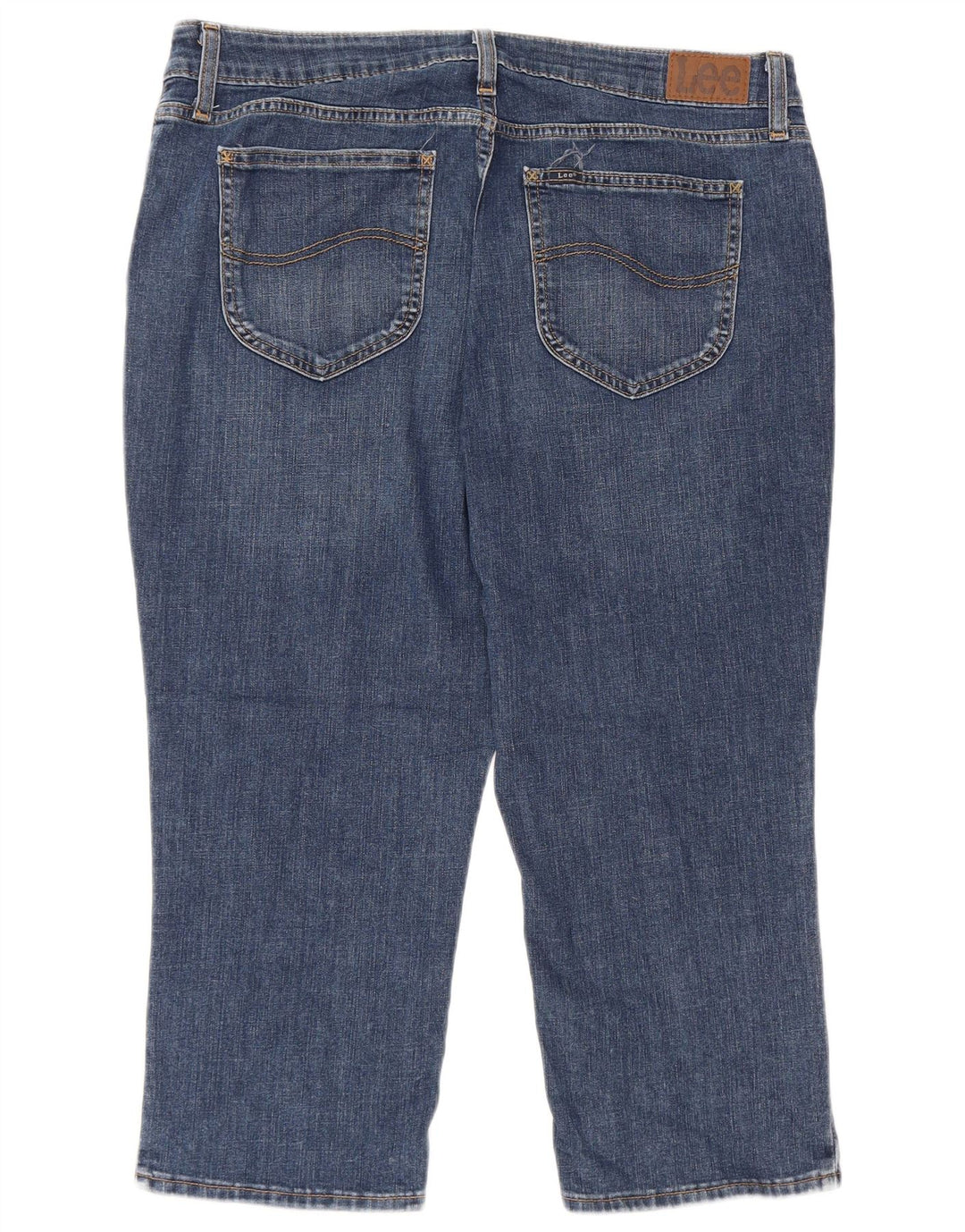 LEE Jean Capri pour femme US 16 2XL W36 L22 Bleu Coton