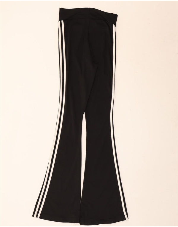Adidas Pantalon de survêtement évasé pour femme UK 8 Small Noir Polyester