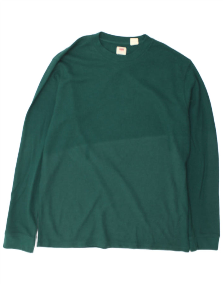 Levi's Haut Standard à Manches Longues Homme Vert Large Coton