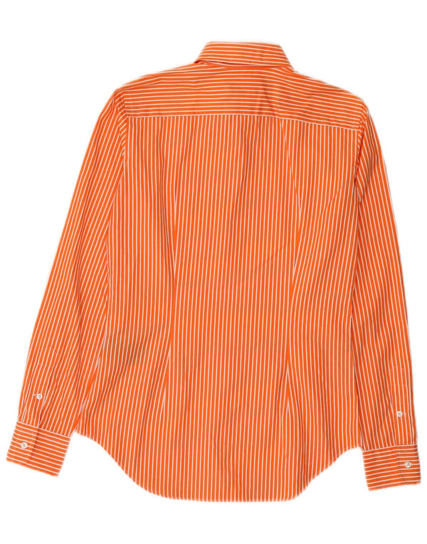 Ralph Lauren Chemise slim fit pour femme US 2 XS en coton à fines rayures orange