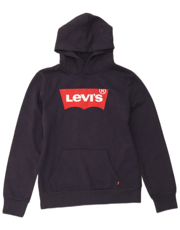 Levi's Pull à capuche graphique pour garçon 13-14 ans Bleu marine Coton