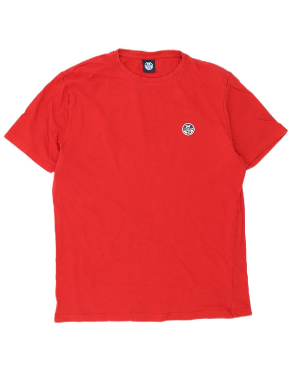 North Sails Mens T-Shirt Top Medium Red Cotton