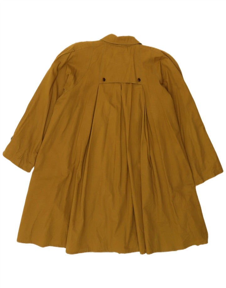 VINTAGE Manteau surdimensionné pour femme UK 10 Petit acétate kaki