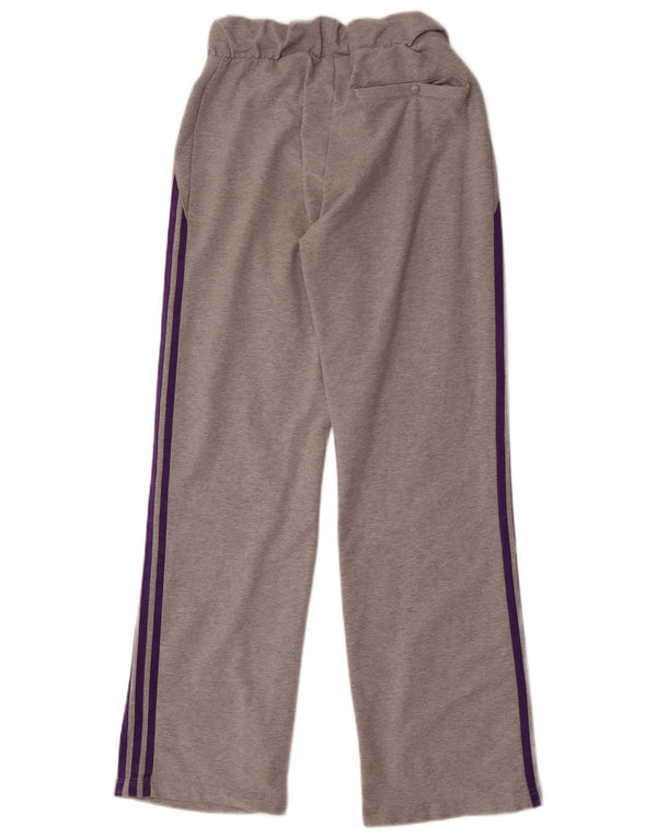 Adidas Womens Tracksuit Trousers UK 12 Medium Grey Cotton