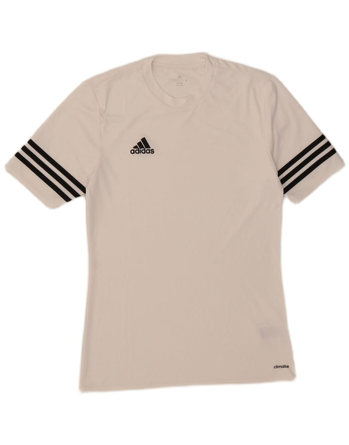 Adidas Hommes Climalite T-Shirt Haut Petit Blanc Polyester