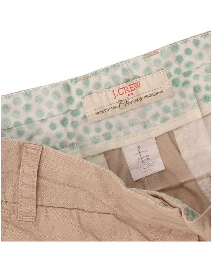 J. Crew Short Chino Femme US 0 XS W28 Coton Beige