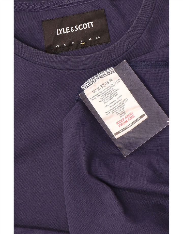 LYLE & SCOTT T-Shirt Homme Haut Large Bleu Marine Coton