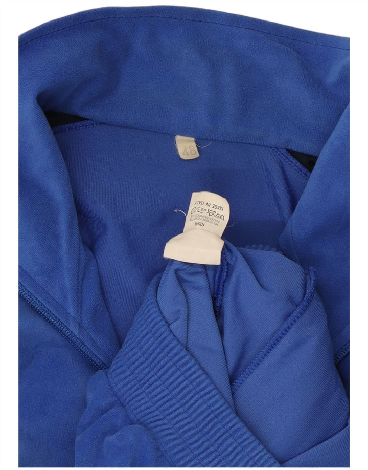 vintage Mens Survêtement Top Veste IT 48 Bleu Moyen Colourblock Polyester