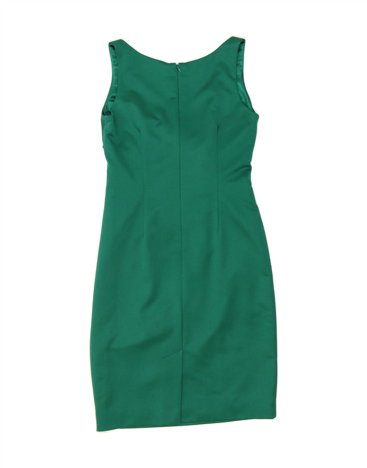 KALIKO Womens Sleeveless Sheath Dress UK 8 Small Green Polyester Vintage Kaliko and Second-Hand Kaliko from Messina Hembry 