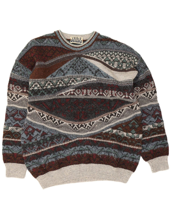College By Marcazzani Mens Crew Neck Jumper Sweater IT 52 Large Multicolour