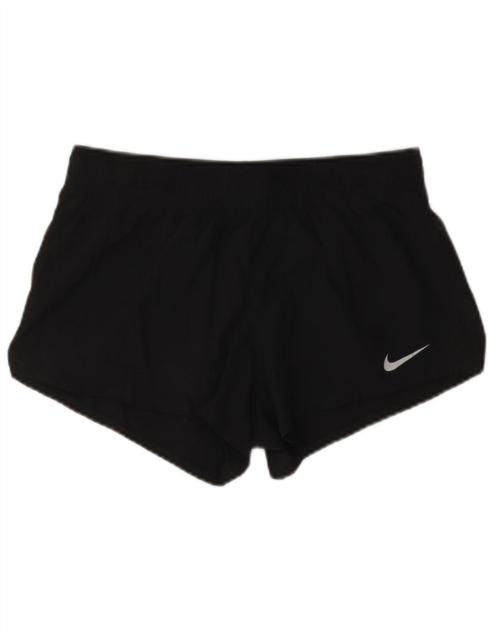 NIKE Short de sport Dri Fit pour femme UK 12 Polyester noir moyen