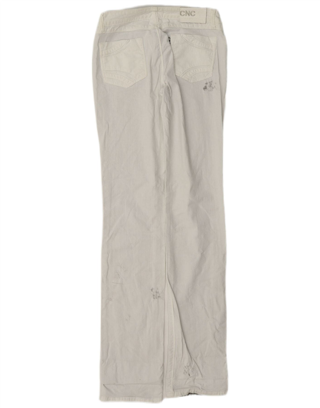 Jean droit vintage femme en détresse W26 L33 Blanc