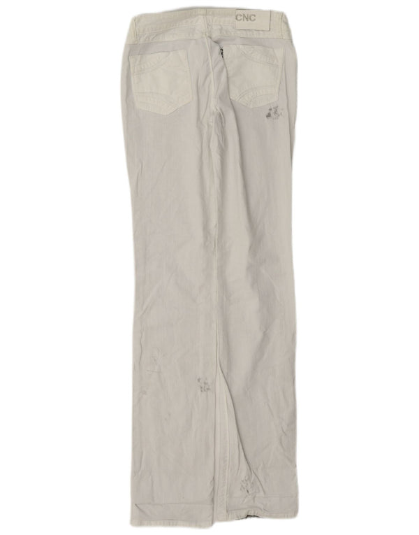 Jean droit vintage femme en détresse W26 L33 Blanc