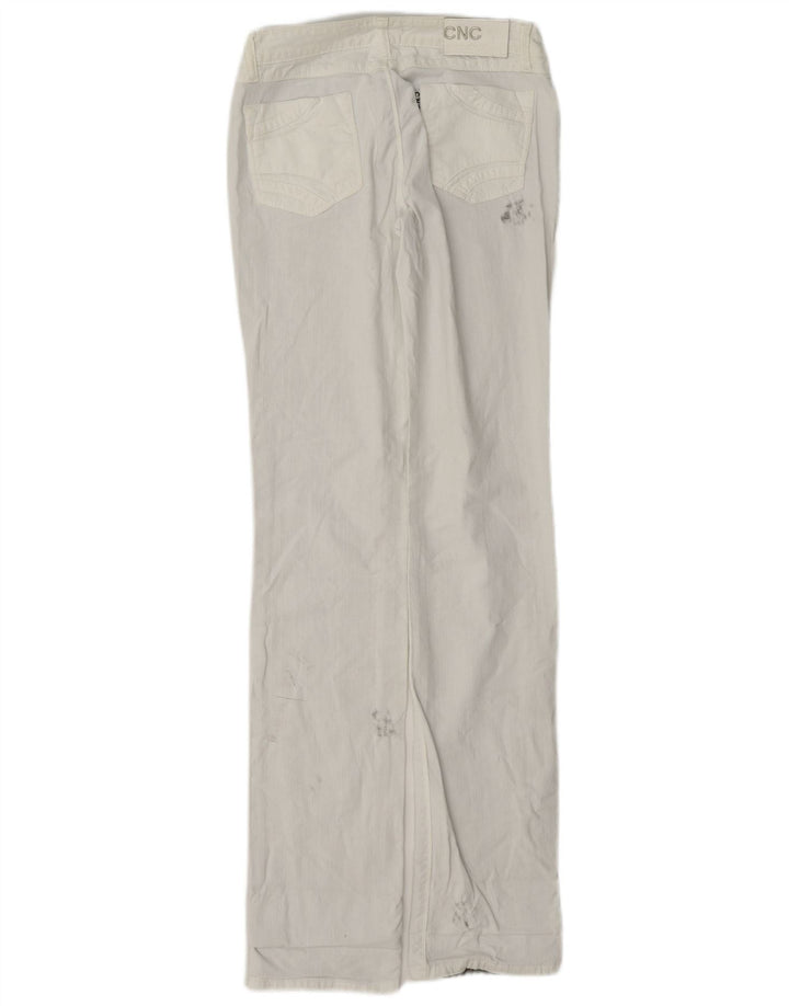 Jean droit vintage femme en détresse W26 L33 Blanc