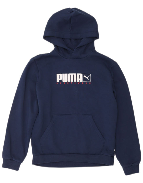 Puma Pull à capuche graphique garçon 13-14 ans Bleu marine Coton
