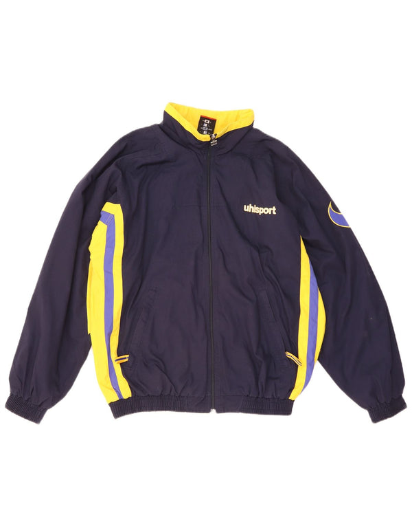 Uhlsport Veste de Survêtement Graphique Homme Bleu Marine Moyen Colourblock