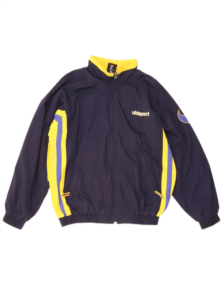Uhlsport Veste de Survêtement Graphique Homme Bleu Marine Moyen Colourblock