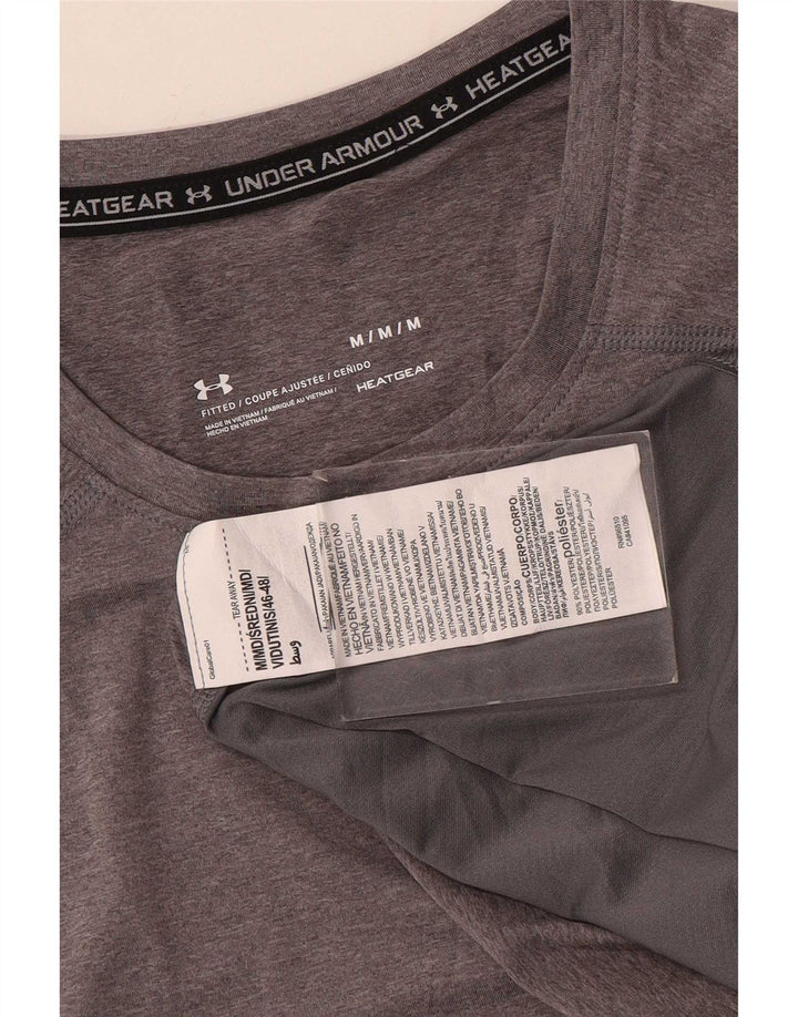 Under Armour Tee-Shirt Heat Gear Homme Gris Moyen Moucheté Polyester