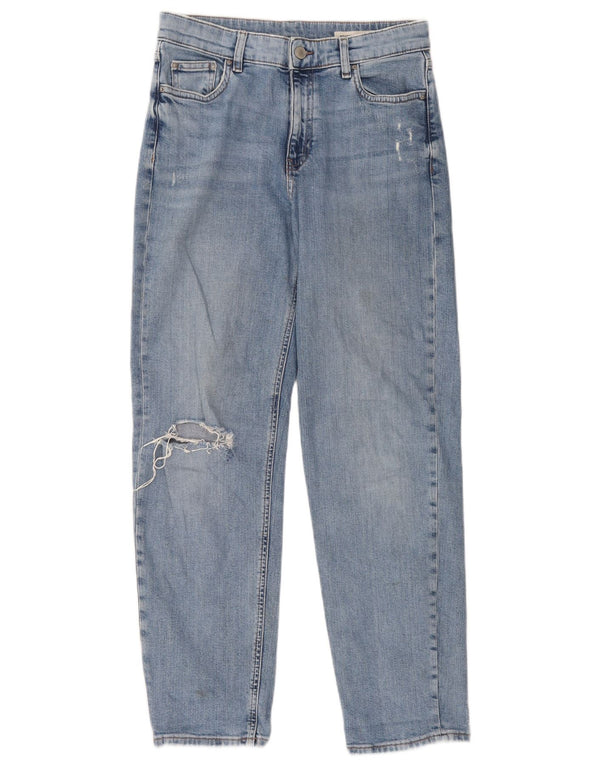 Marks & Spencer Jean fuselé vieilli pour femme UK 10 Small W30 L29 Bleu