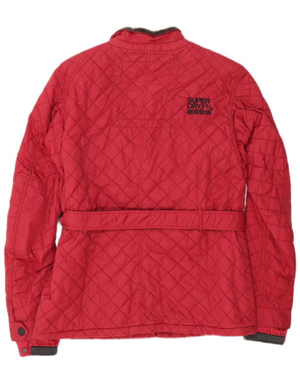 Superdry Veste matelassée pour femme UK 18 XL Nylon rouge