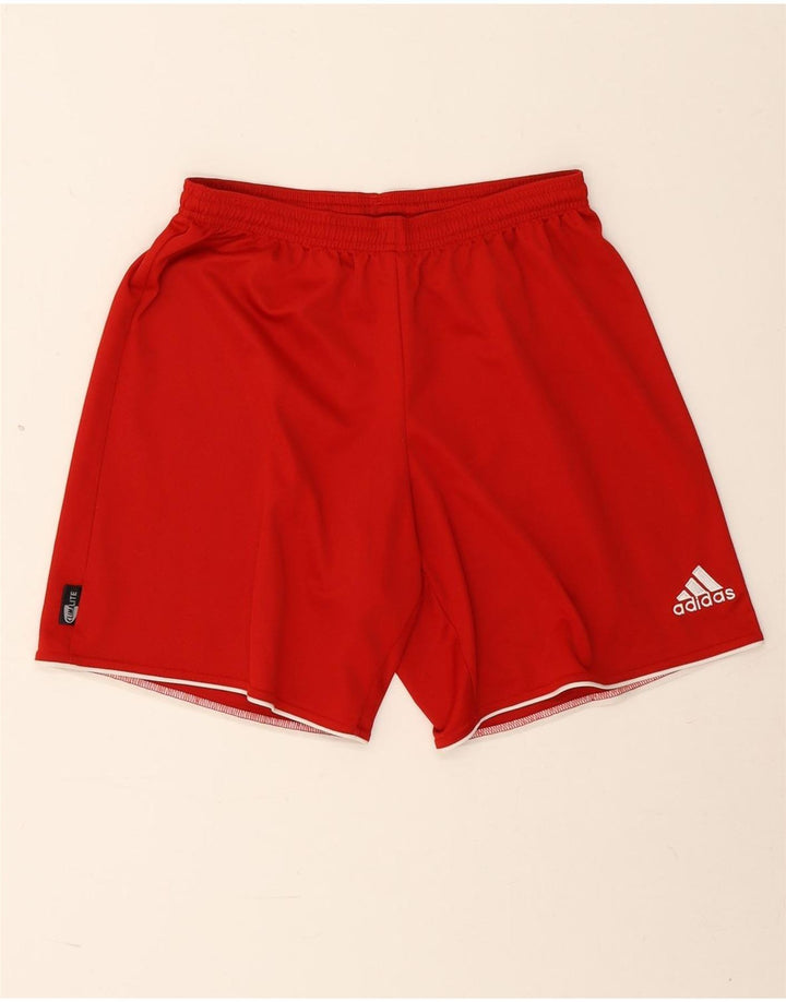Adidas Short de Sport Climalite Homme Rouge Moyen Polyester
