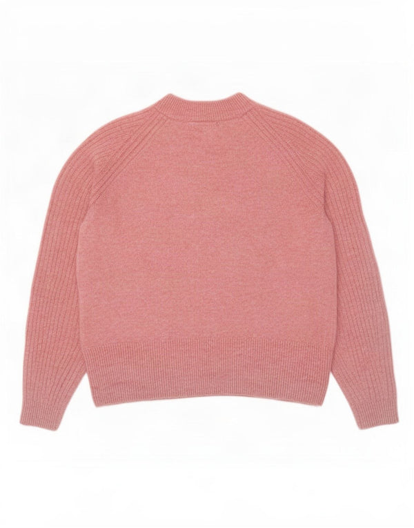 Marks & Spencer Pull surdimensionné à col rond pour femme UK 10 Petit Rose