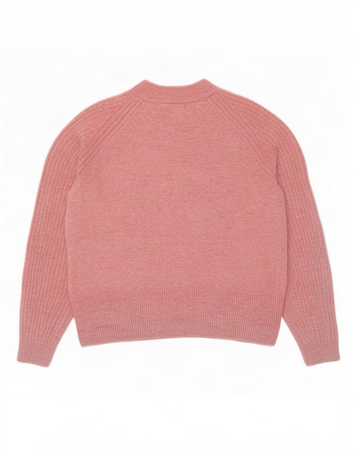 Marks & Spencer Pull surdimensionné à col rond pour femme UK 10 Petit Rose