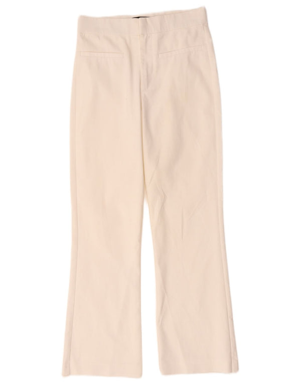 Zara Pantalon décontracté bootcut pour femme Petit W26 L26 Blanc